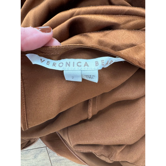 Women's Veronica Beard Long Sleeve Dress Brown Size 2 - Picture 9 of 10